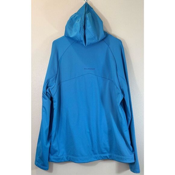 NWOT Mammut Blue Quarter Zip Hooded Pullover Lightweight Jacket Men's XXL - Picture 10 of 14